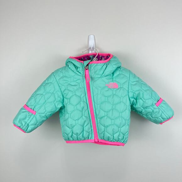 The North Face Girls Reversible Perrito Jacket 0-3 Months - Picture 2 of 12
